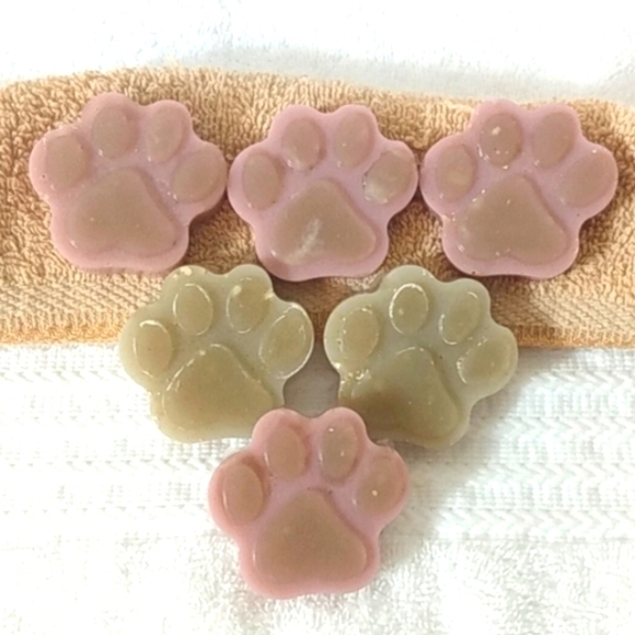 HANDCRAFTED ROSEMARY OATMEAL SHAMPOO PAWS ARTISAN DOG SOAP PAWS 6 PIECE SET NWT - Picture 3 of 4